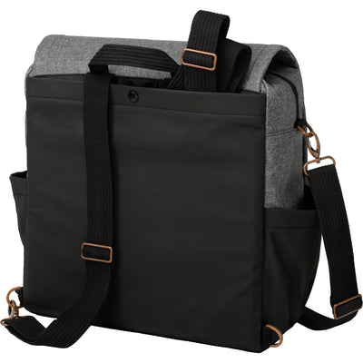 Petunia Pickle Bottom - Boxy Backpack in Graphite/Black Colorblock