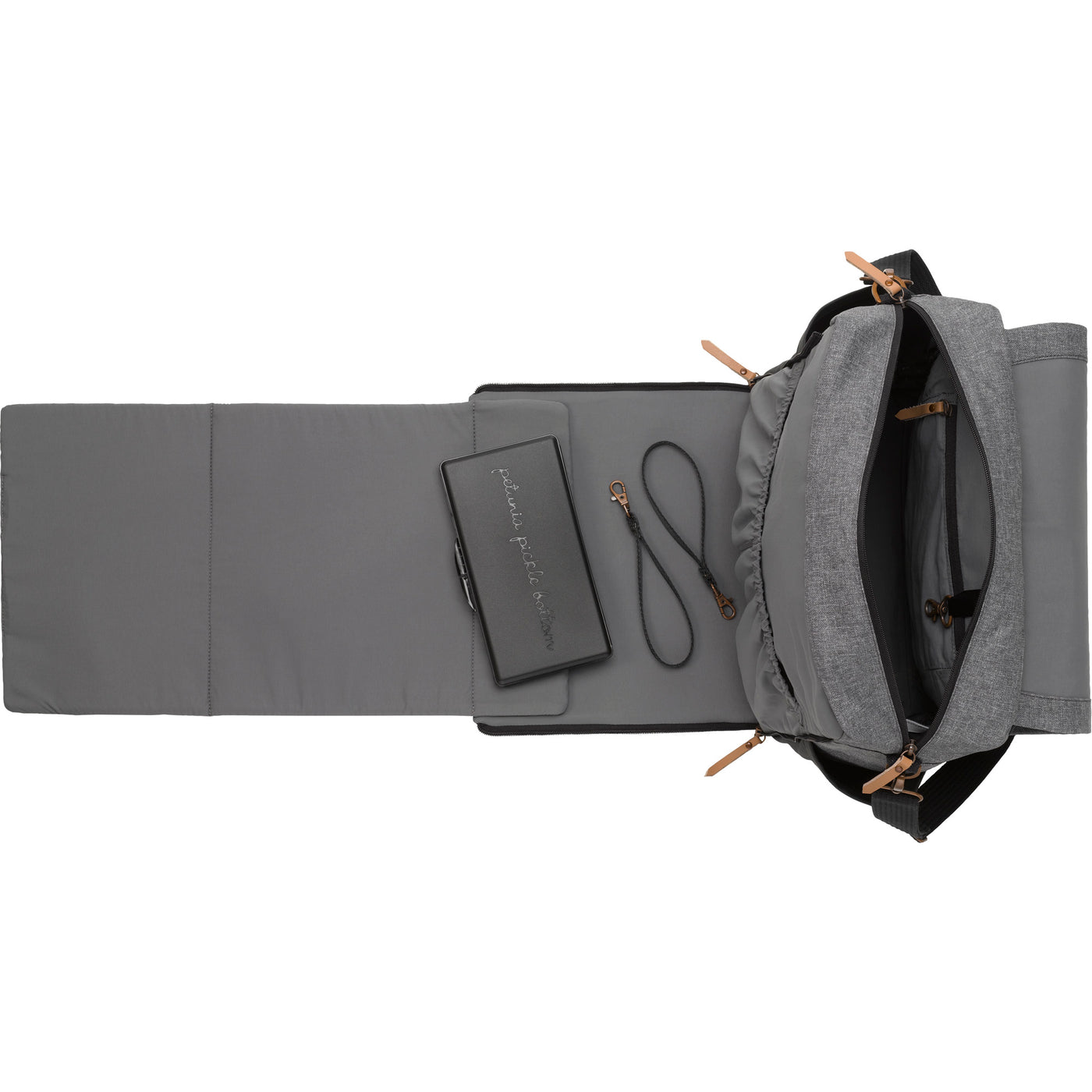 Petunia Pickle Bottom - Boxy Backpack in Graphite/Black Colorblock