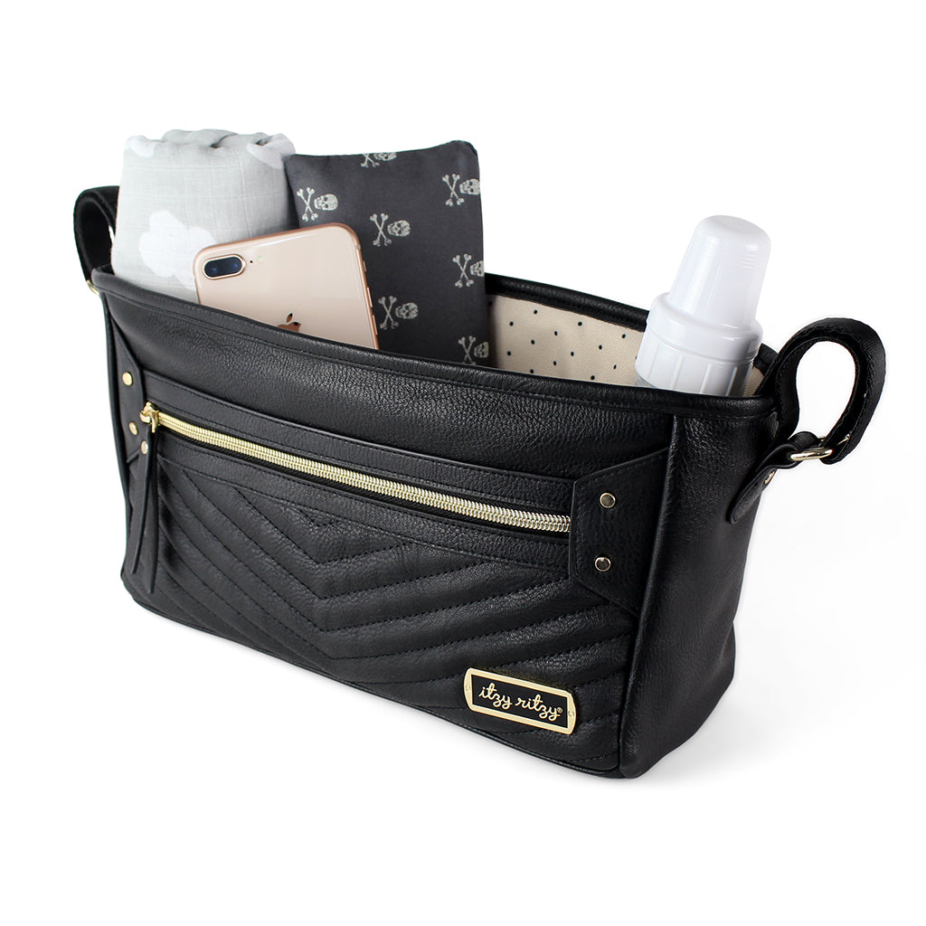 Itzy Ritzy - Stroller Caddy Jetsetter Black