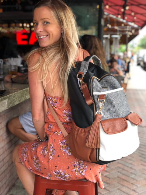 Itzy Ritzy - Coffee & Cream Boss Backpack™ Diaper Bag