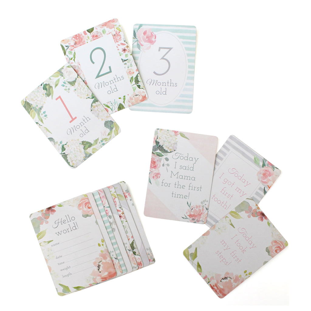 Itzy Ritzy - Double-Sided Baby Milestone Cards - Floral